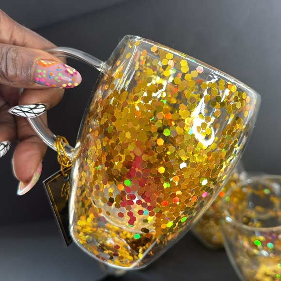 Gold Giltter 4 Piece Mug Set - Picture 8 of 16